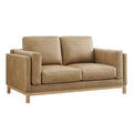 Roscoe 63 inch Vegan Leather Loveseat - Toast
