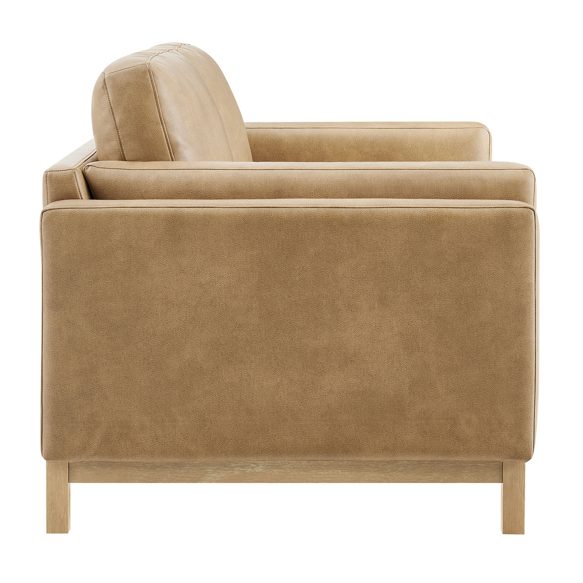Roscoe 63 inch Vegan Leather Loveseat - Toast