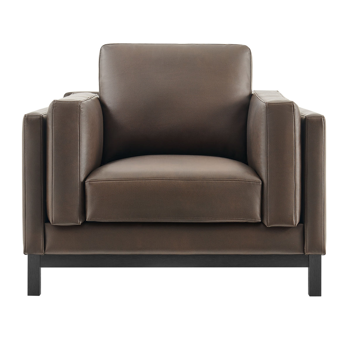 Roscoe Vegan Leather Armchair - Espresso