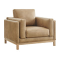 Roscoe Vegan Leather Armchair - Toast