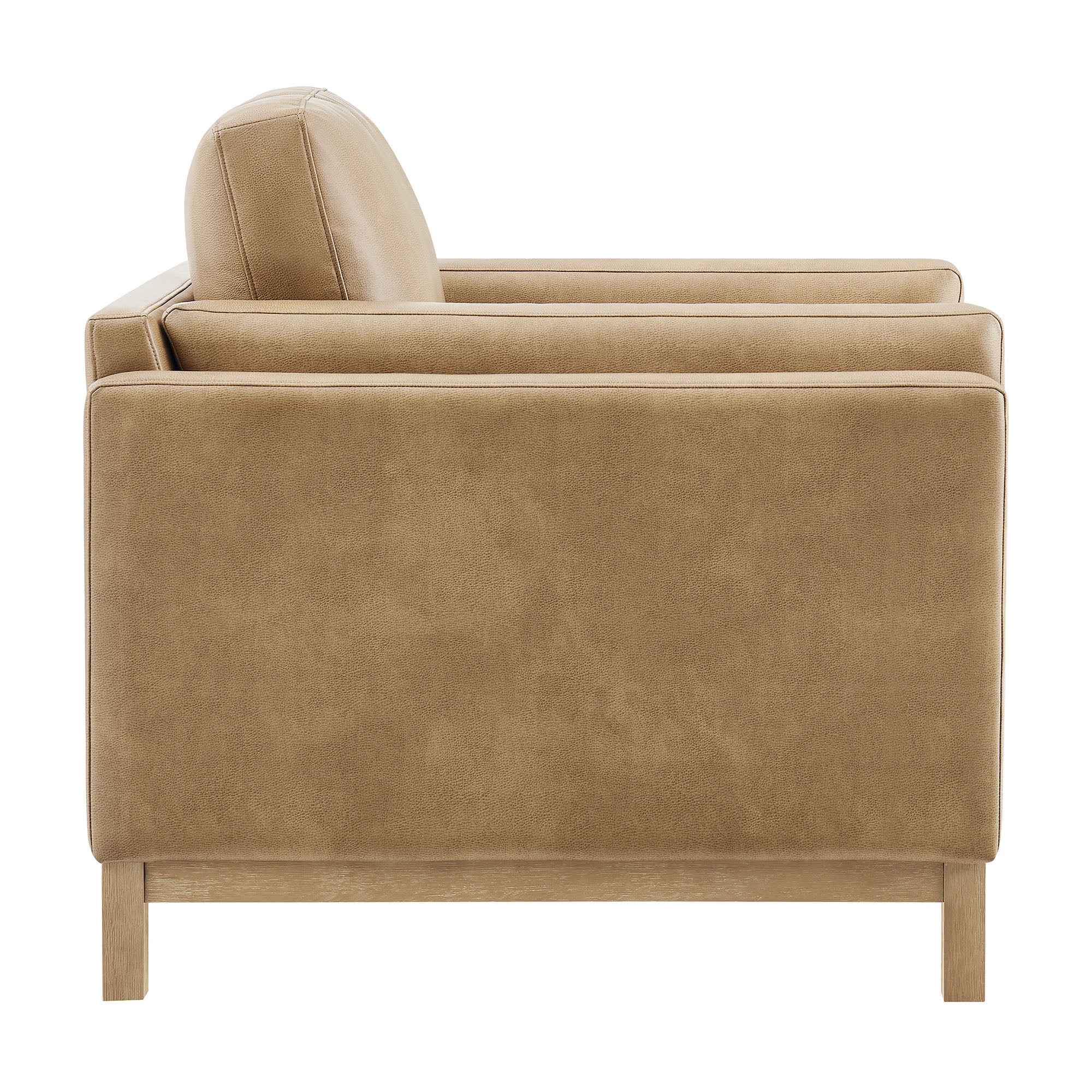 Roscoe Vegan Leather Armchair - Toast
