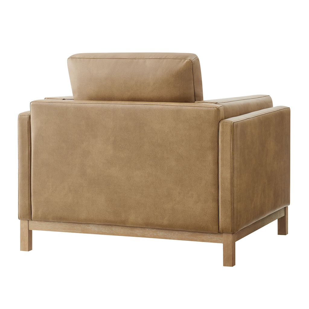 Roscoe Vegan Leather Armchair - Toast
