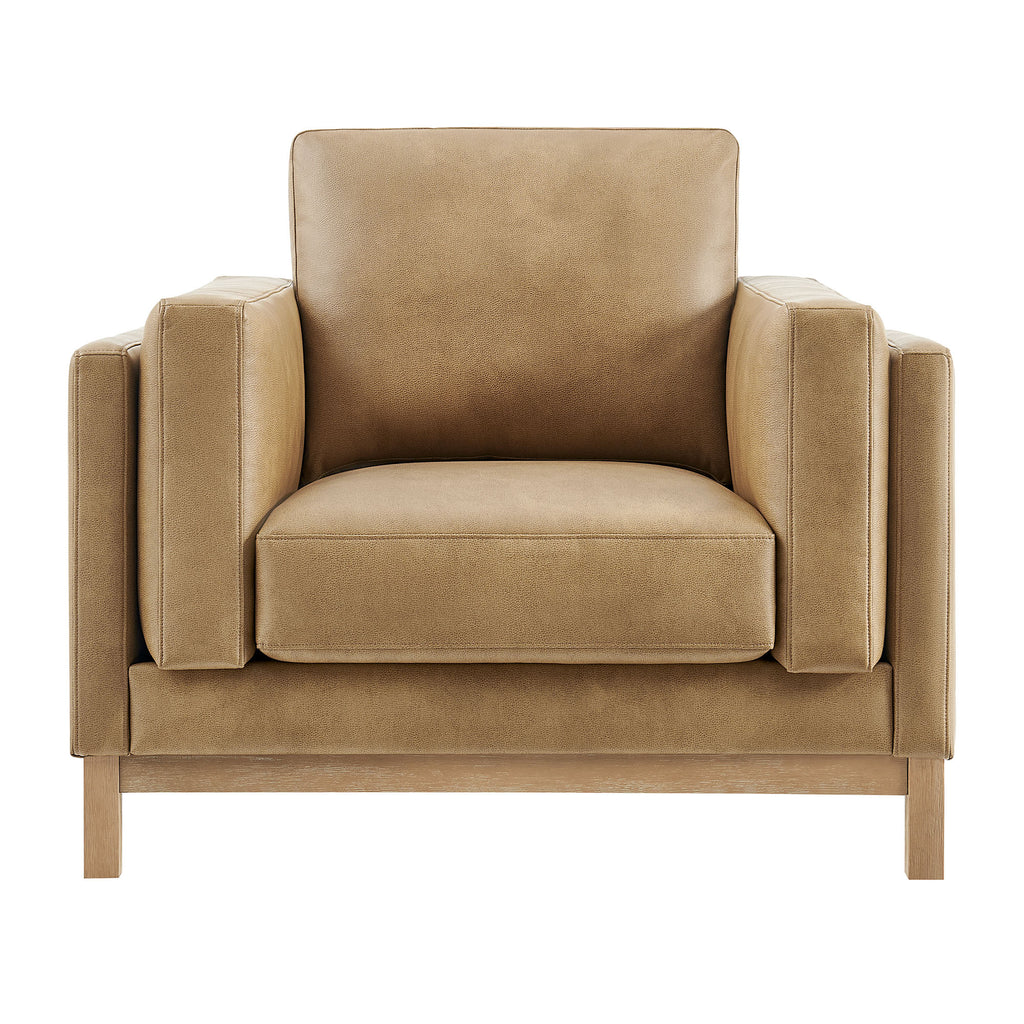 Roscoe Vegan Leather Armchair - Toast