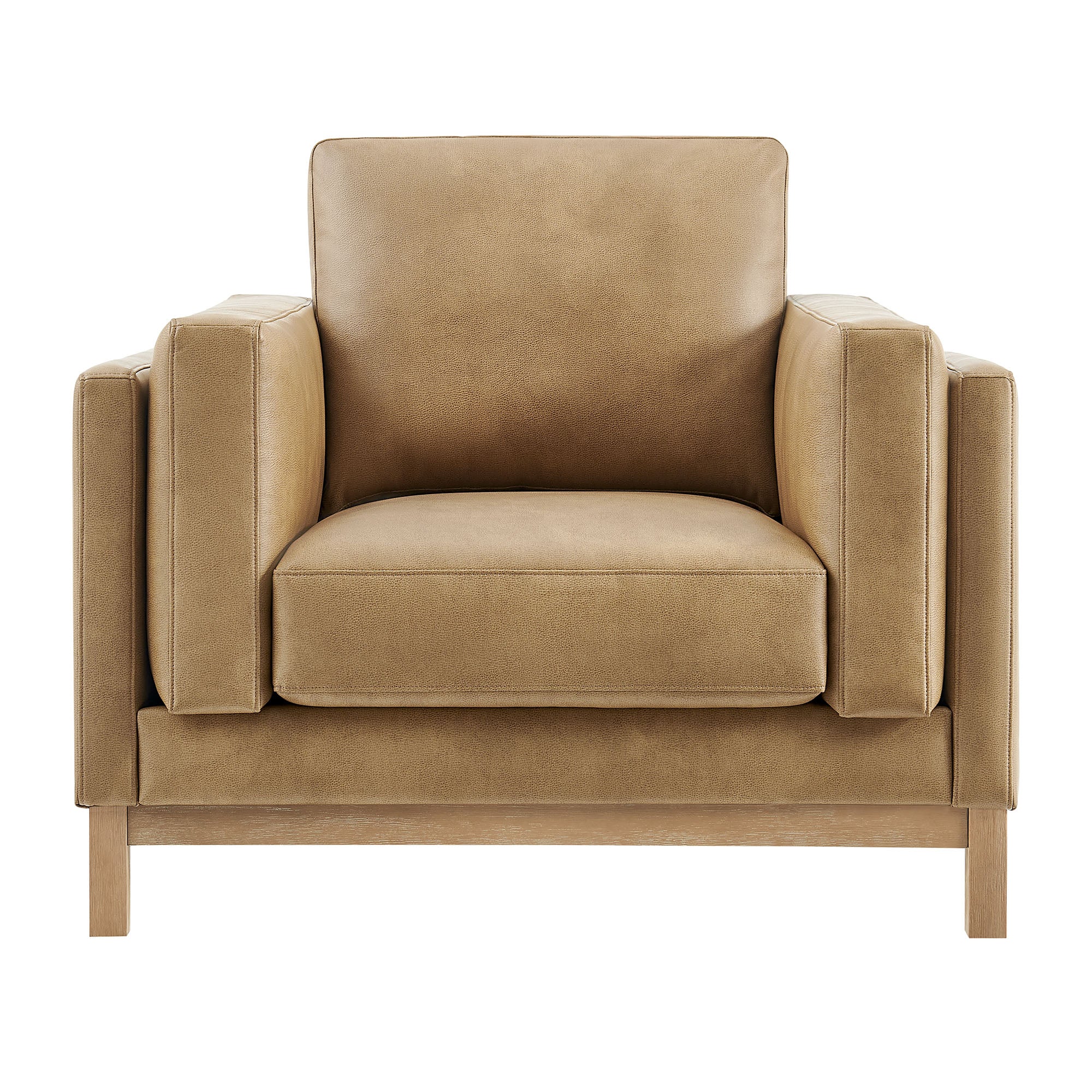 Roscoe Vegan Leather Armchair - Toast