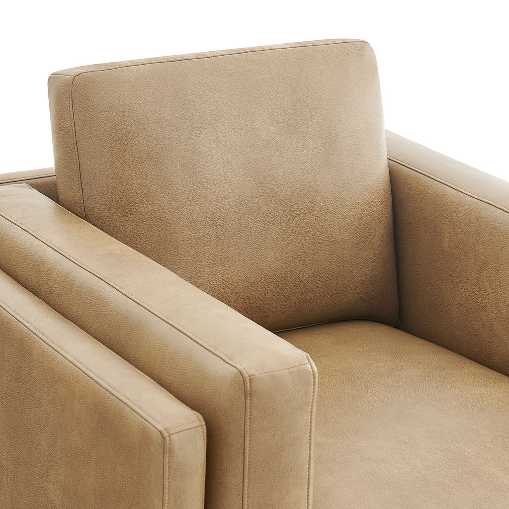 Roscoe Vegan Leather Armchair - Toast