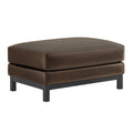 Roscoe Vegan Leather Ottoman - Espresso