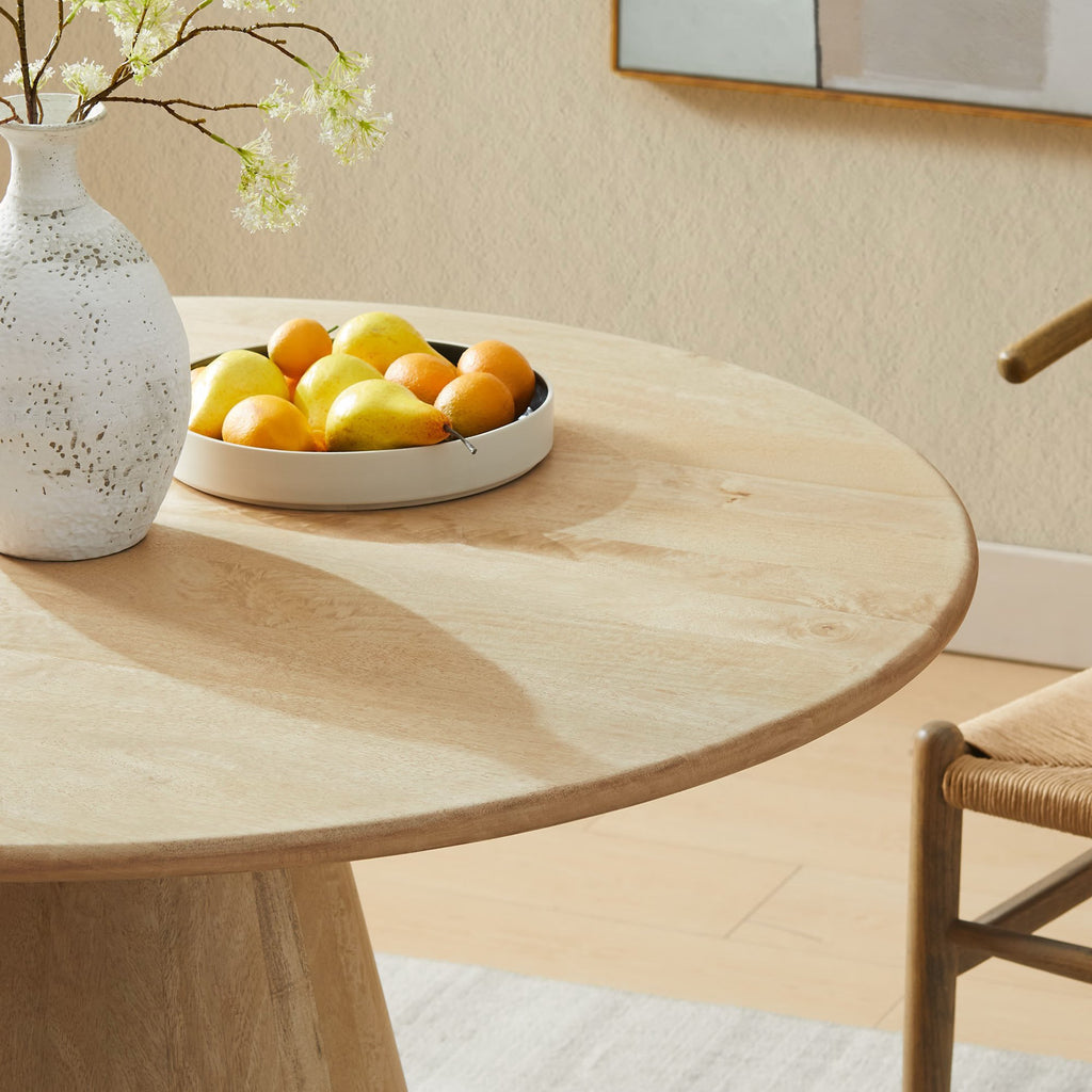 Sabelle 47" Round Wood Dining Table - Natural