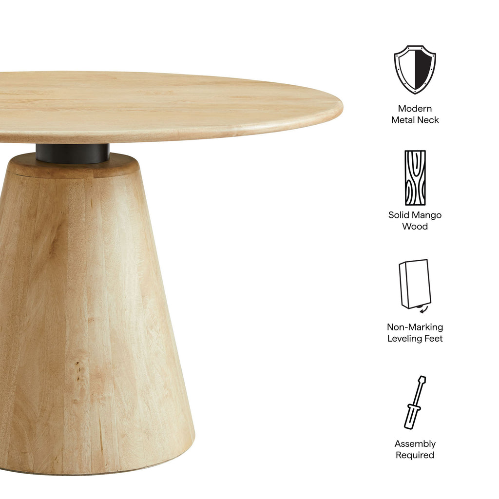 Sabelle 47" Round Wood Dining Table - Natural