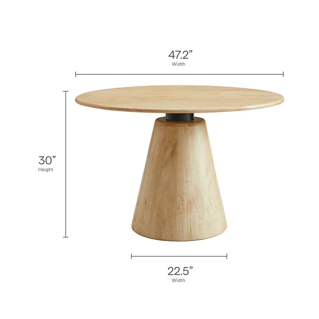 Sabelle 47" Round Wood Dining Table - Natural