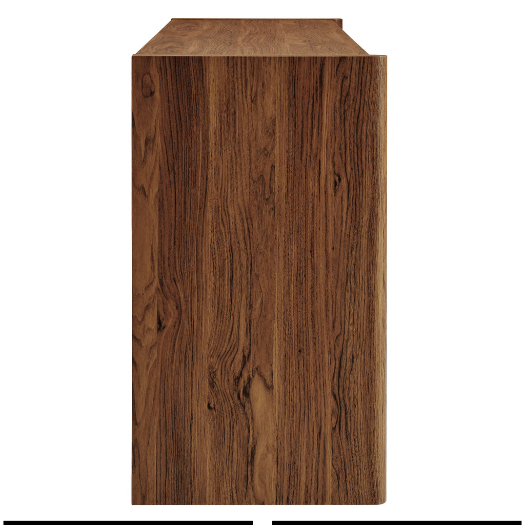 Emric Wave 66" 4-Door Sideboard - Walnut