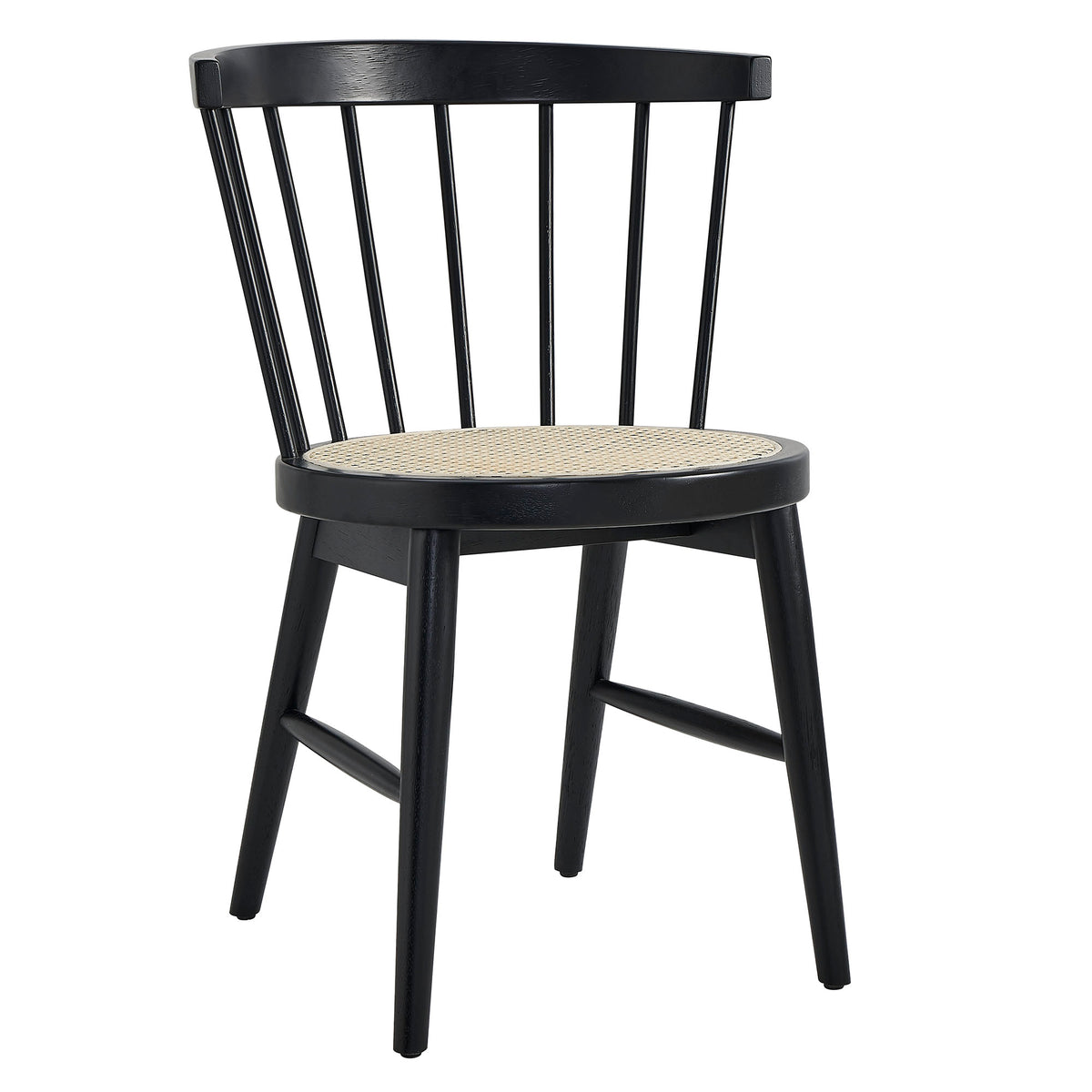 Lykke Curved Spindle Back Dining Chairs Set of 2 - Black