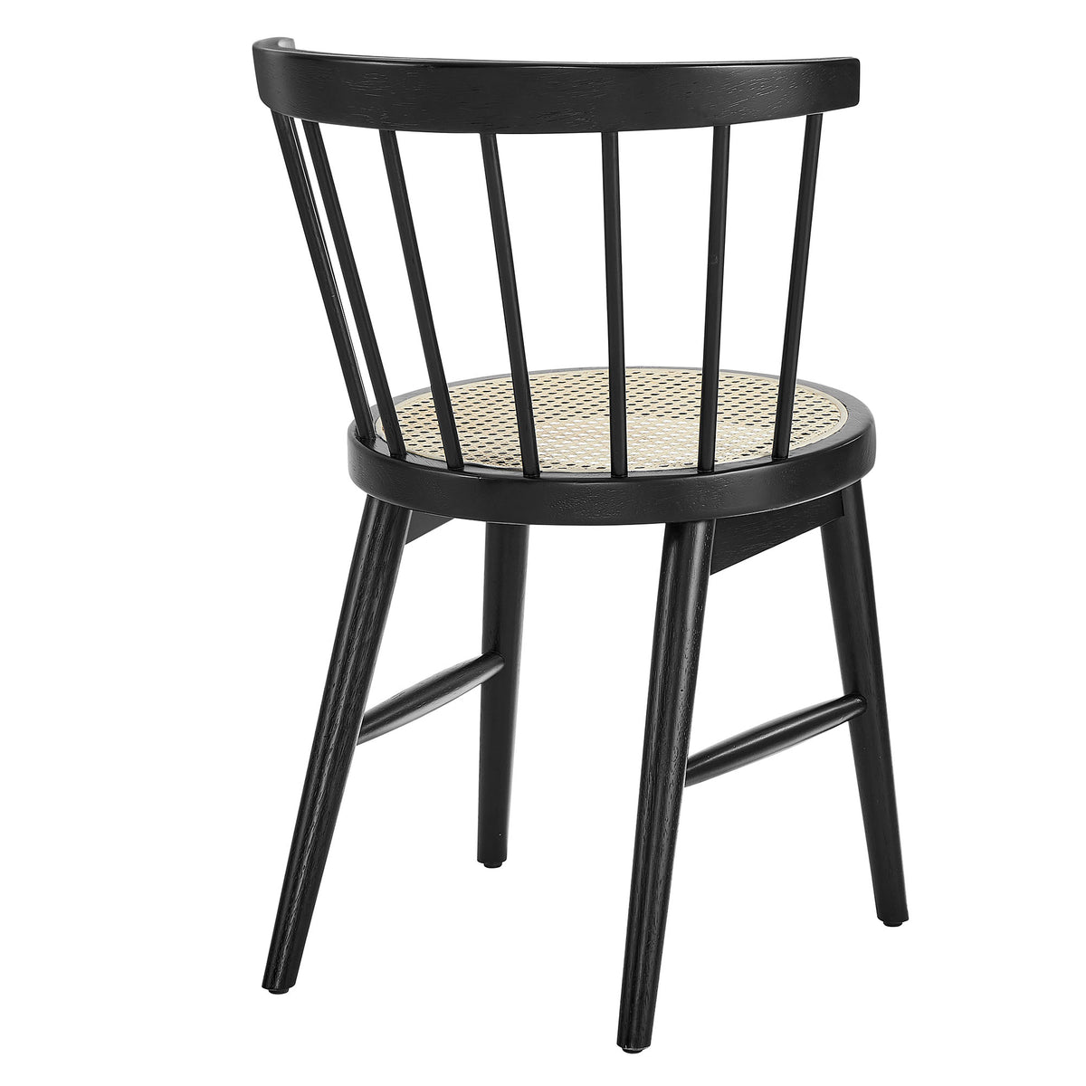 Lykke Curved Spindle Back Dining Chairs Set of 2 - Black