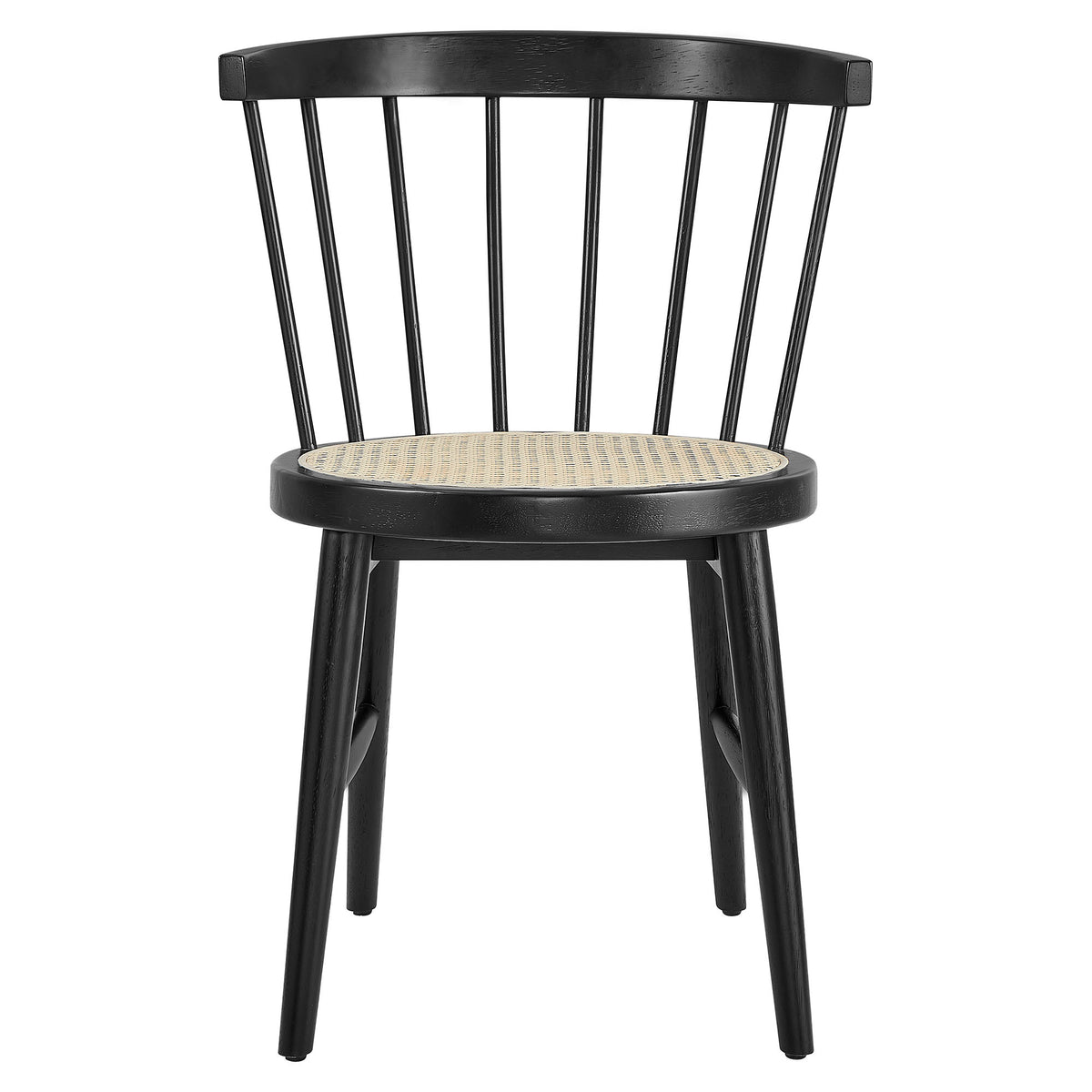 Lykke Curved Spindle Back Dining Chairs Set of 2 - Black
