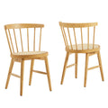 Lykke Curved Spindle Back Dining Chairs Set of 2 - Natural