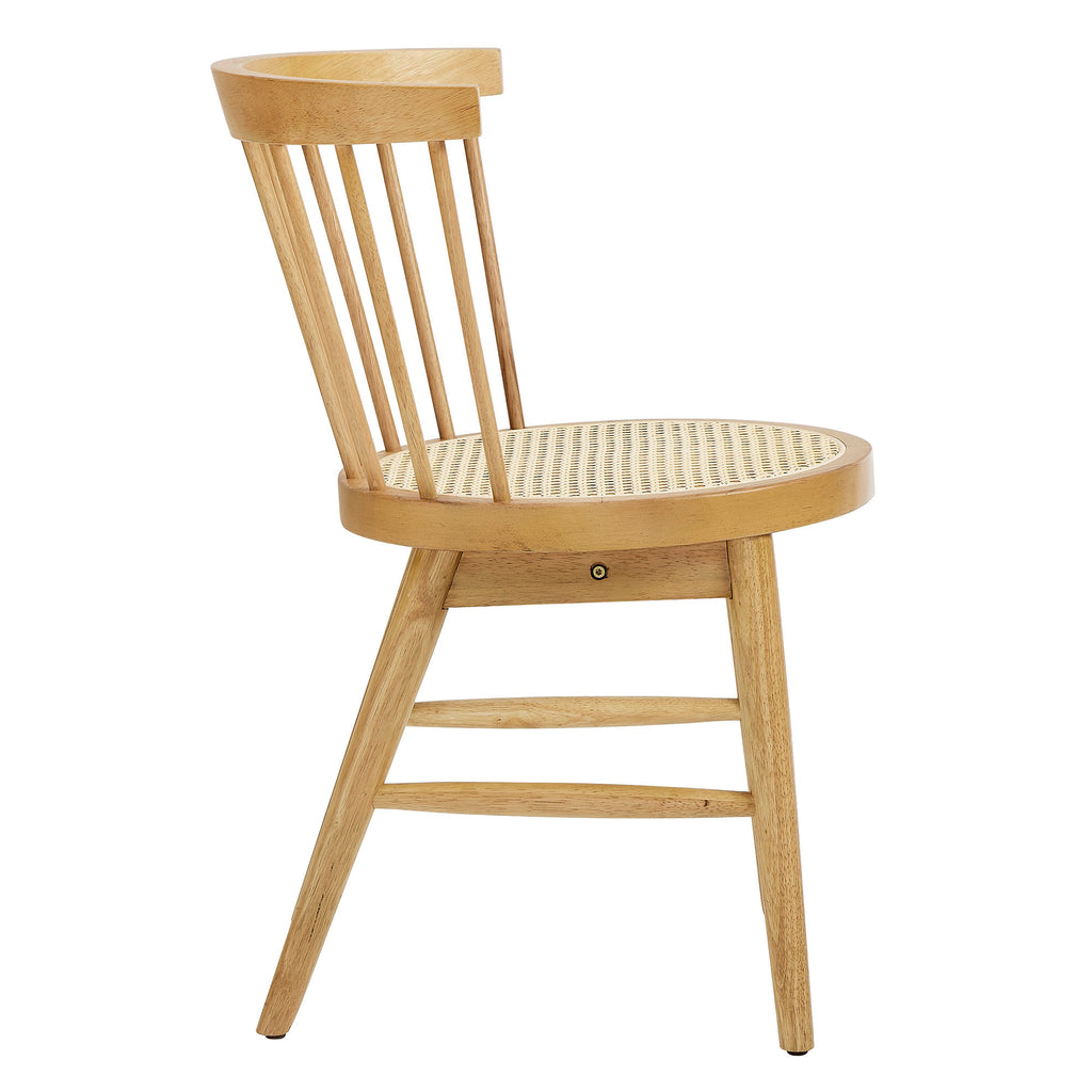 Lykke Curved Spindle Back Dining Chairs Set of 2 - Natural