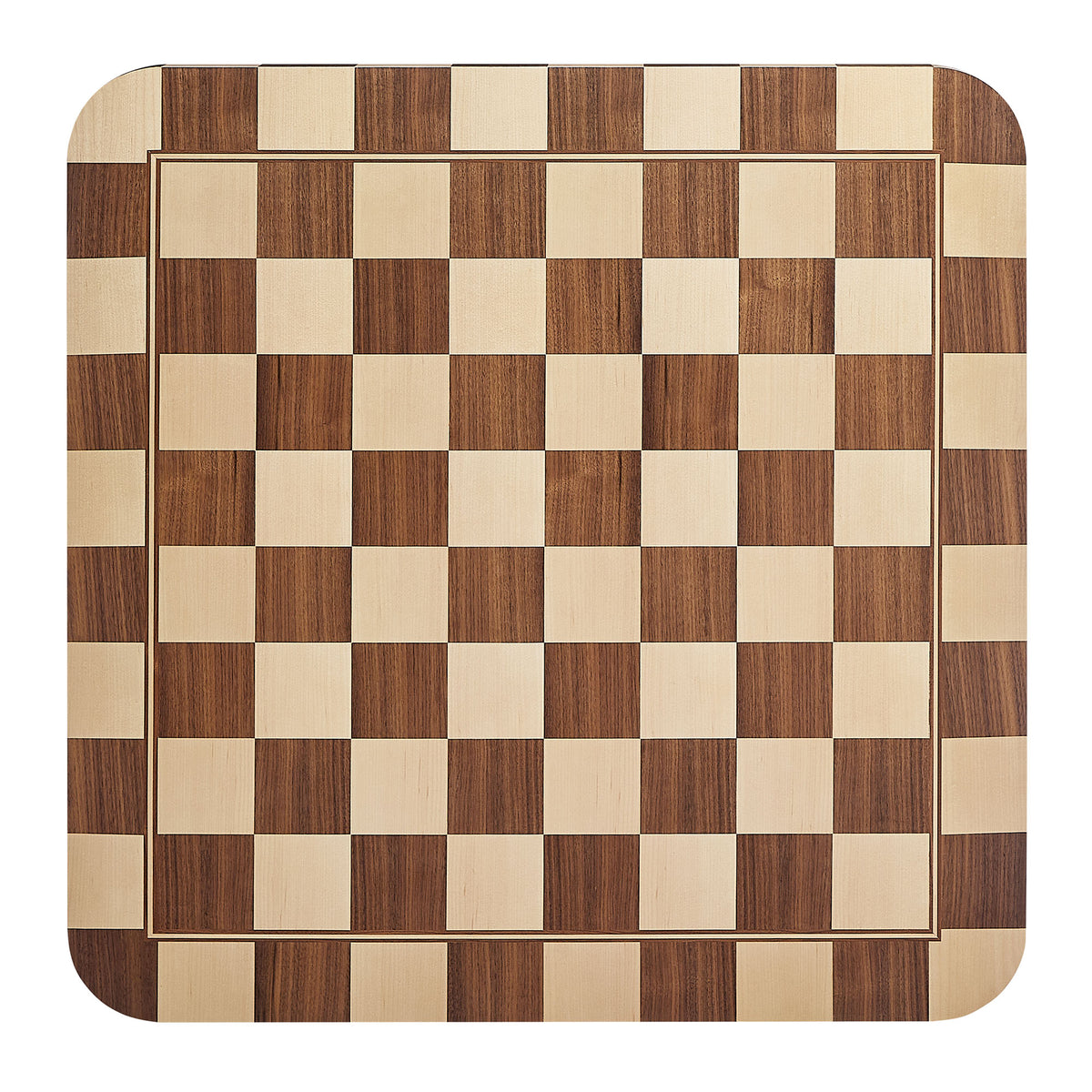 Oscar 36 Inch Square Checkered Dining Table - Oak and Walnut