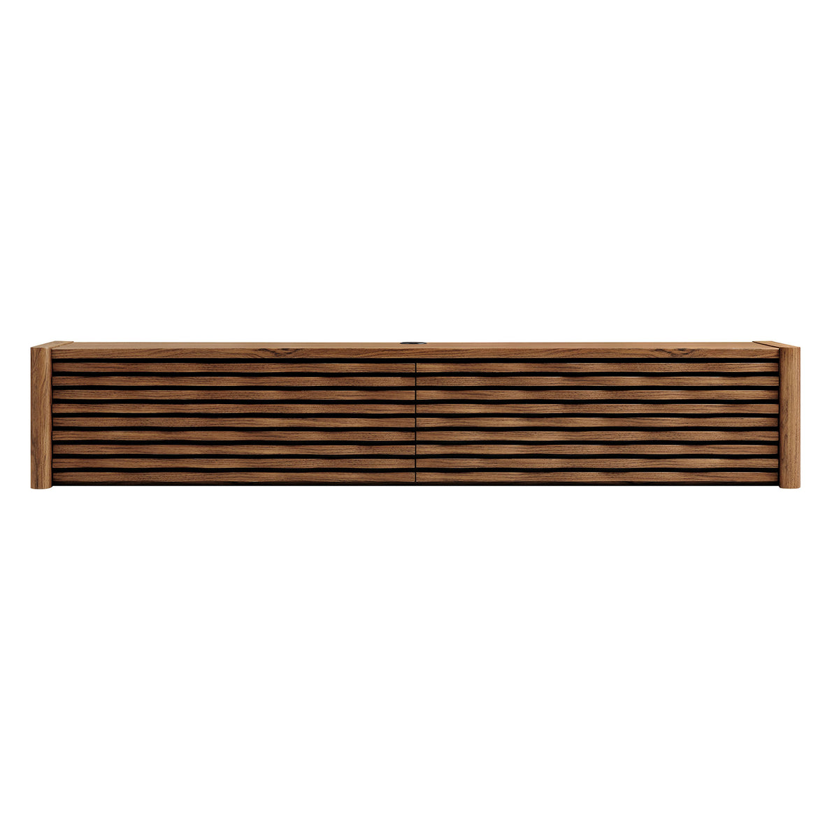 Emric Wave 71" Wall-Mounted TV Cabinet - Walnut