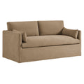 Wellfleet Slipcovered Linen-Blend Loveseat - Almond