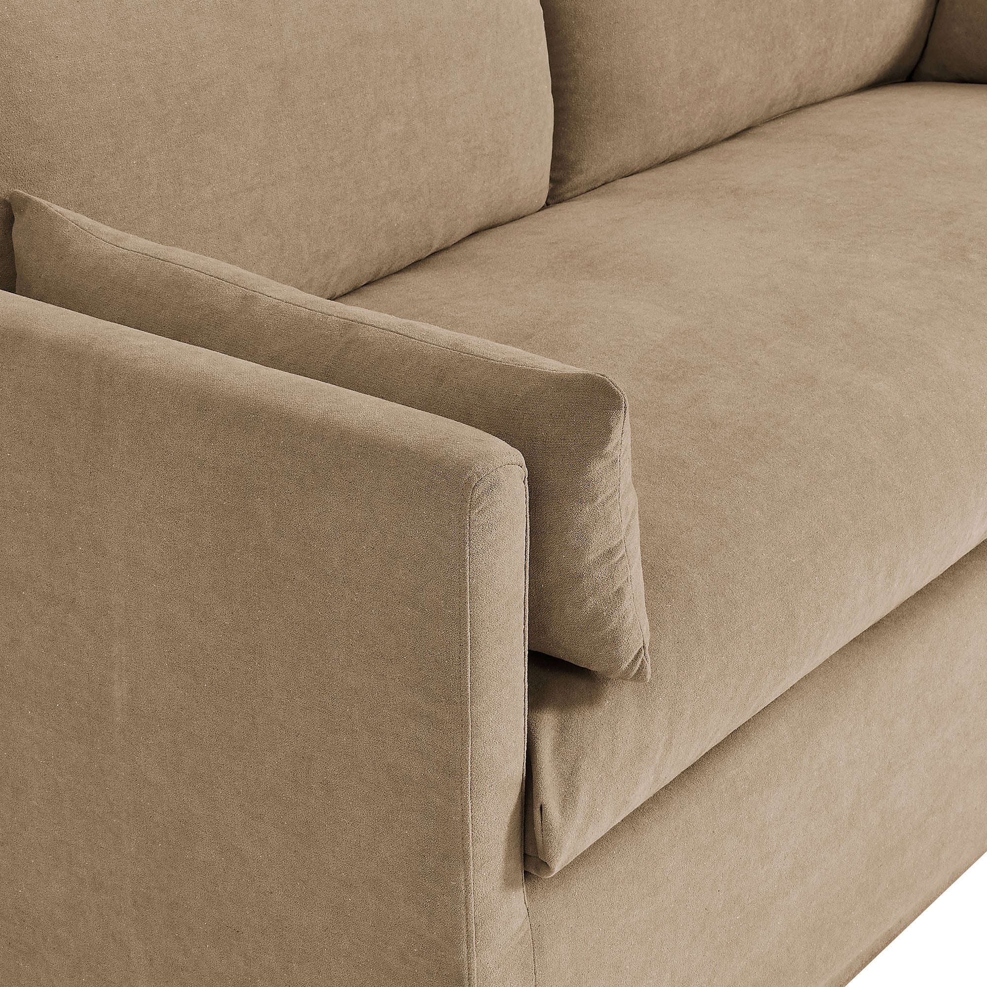 Wellfleet Slipcovered Linen-Blend Loveseat - Almond