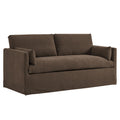 Wellfleet Slipcovered Linen-Blend Loveseat - Cocoa