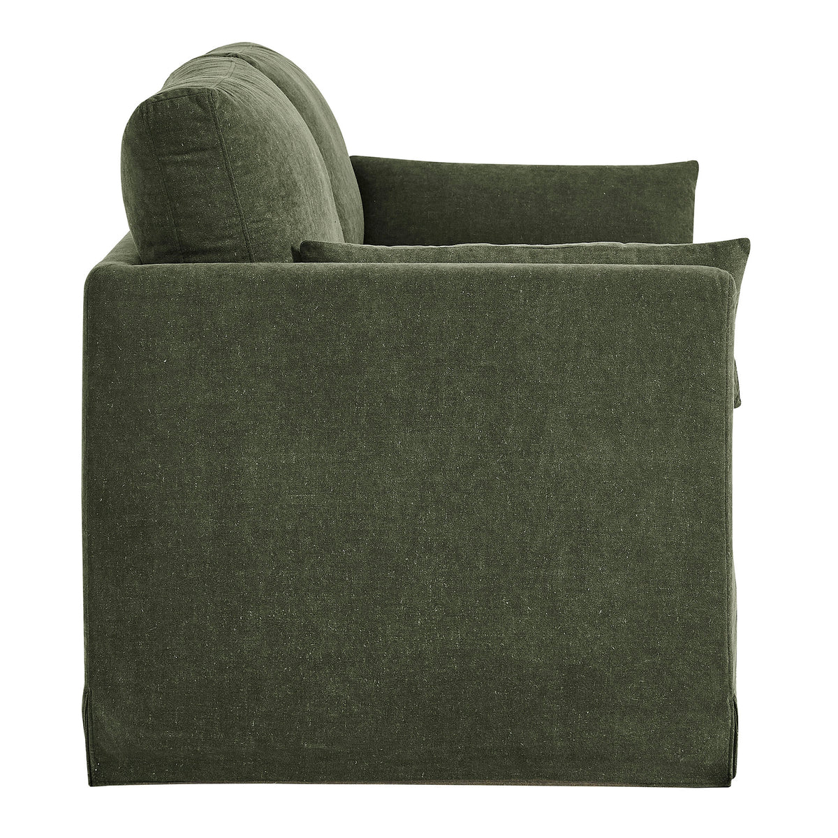 Wellfleet Slipcovered Linen-Blend Loveseat - Sage