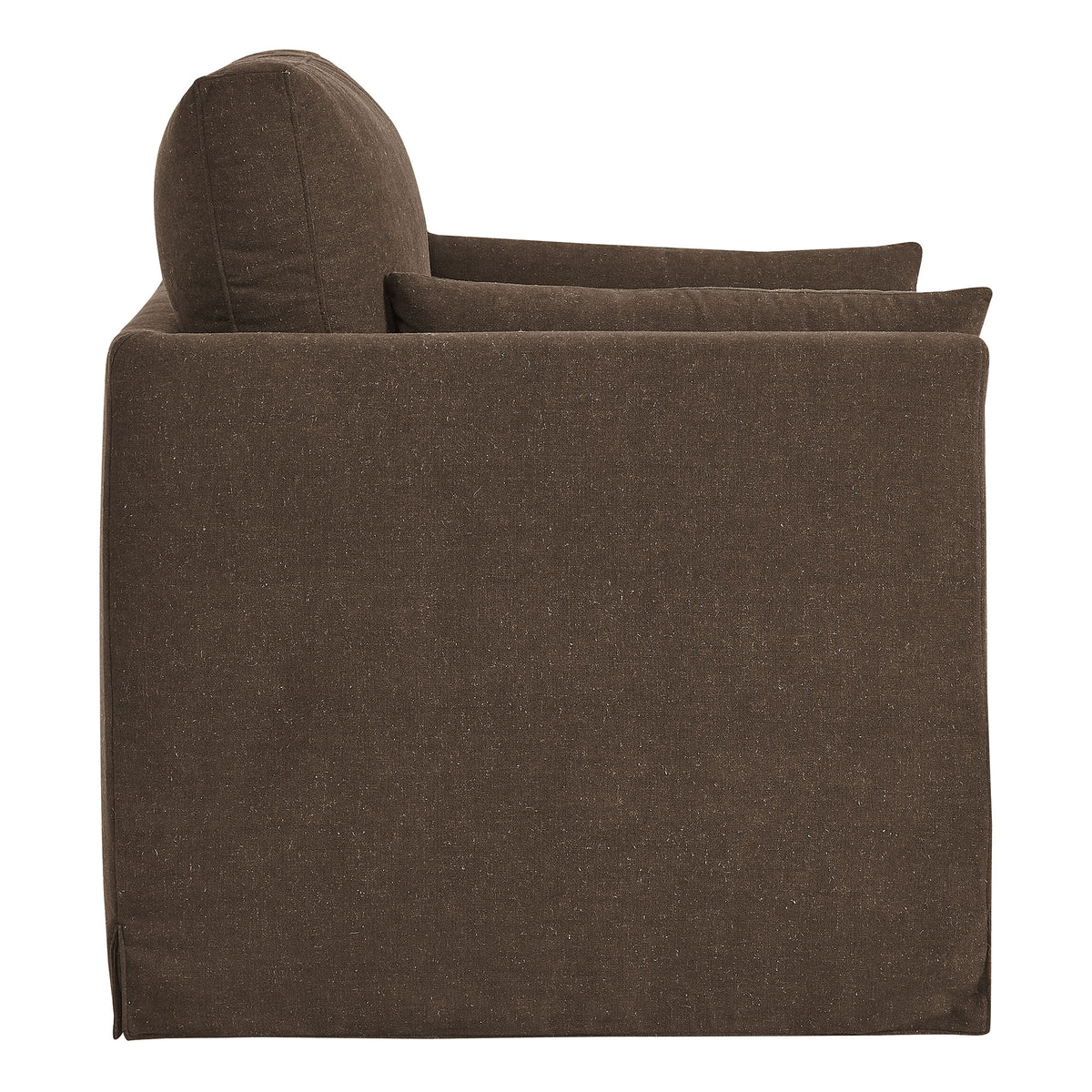 Wellfleet Slipcovered Linen-Blend Armchair - Cocoa