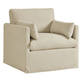 Wellfleet Slipcovered Linen-Blend Armchair