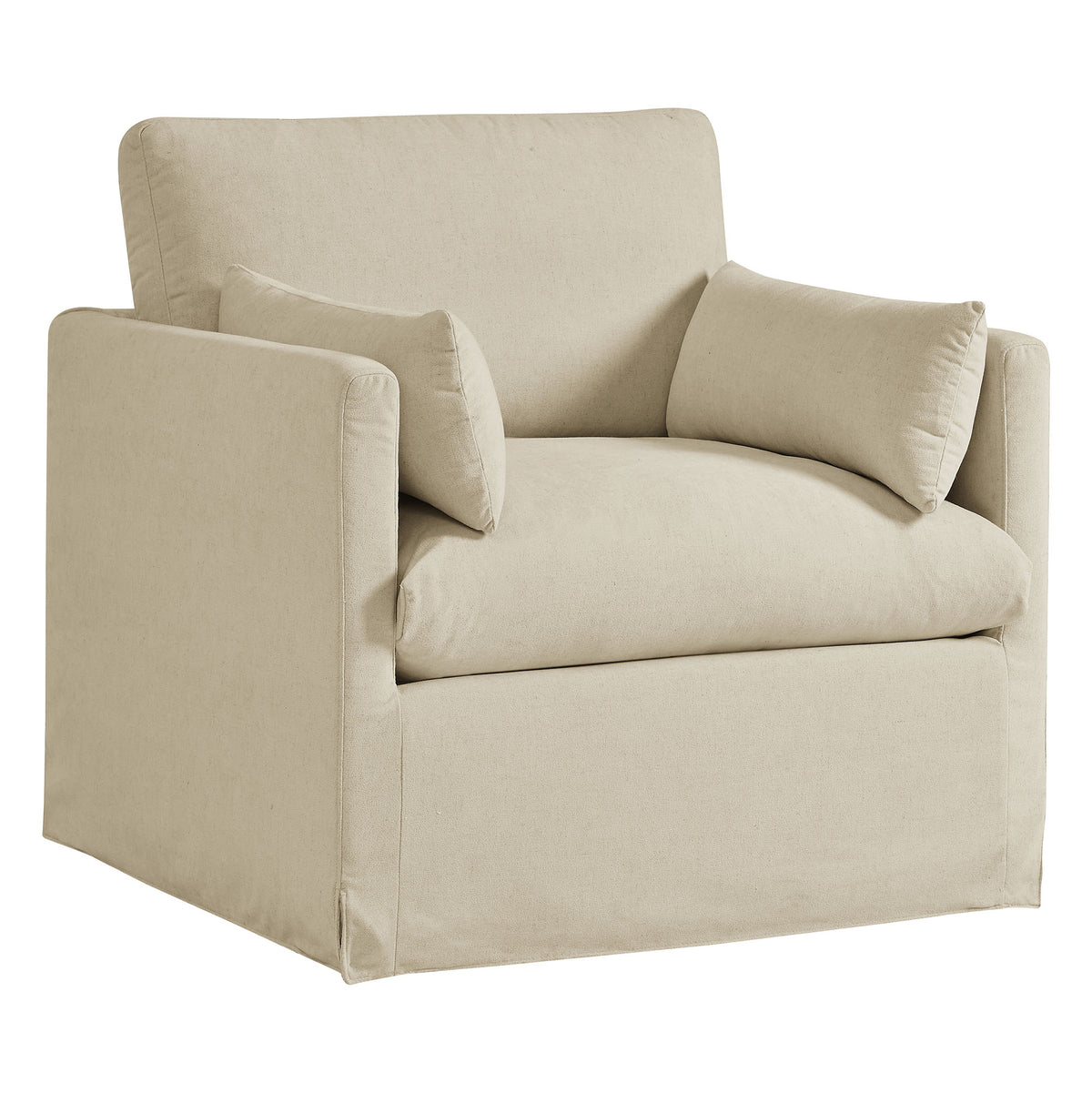 Wellfleet Slipcovered Linen-Blend Armchair