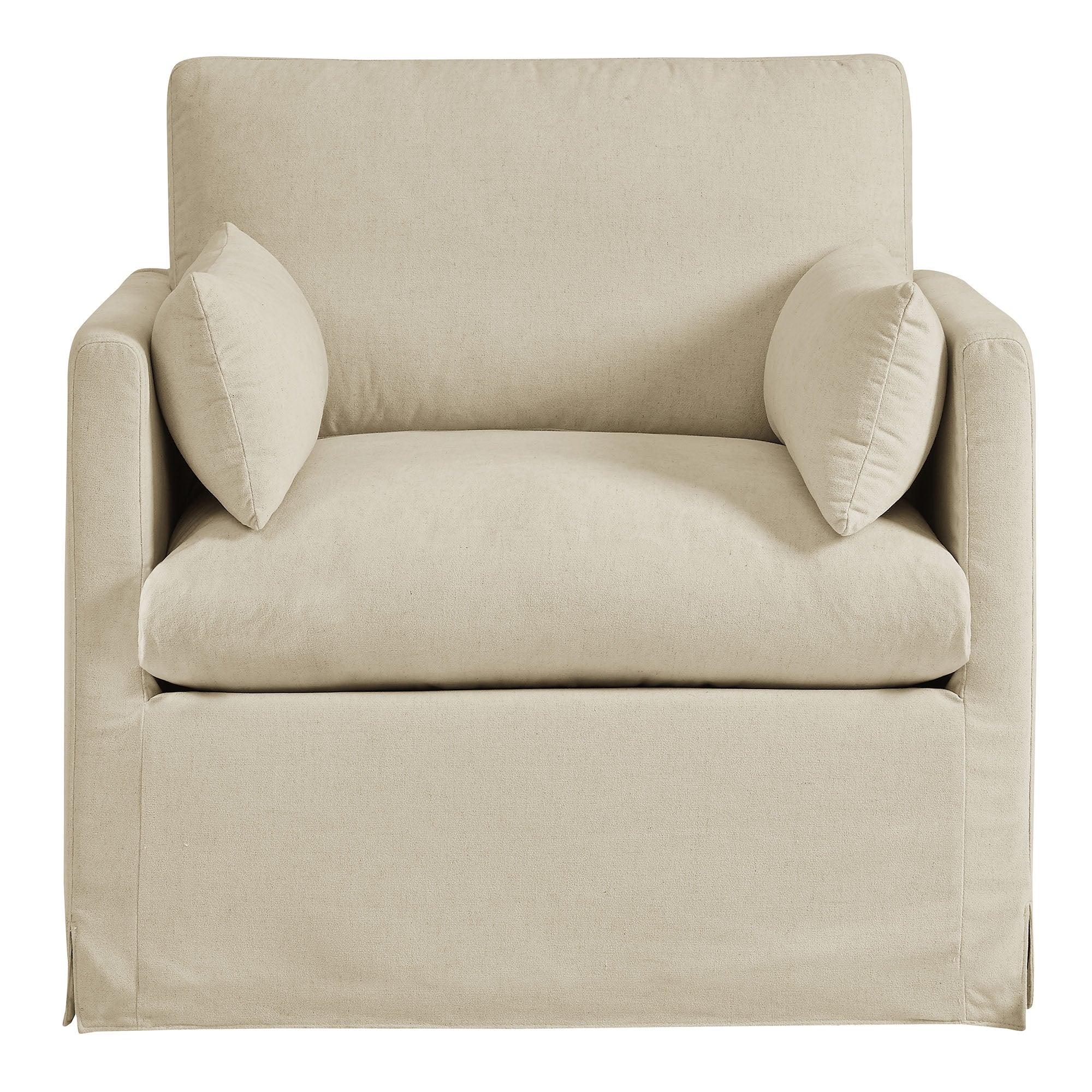 Wellfleet Slipcovered Linen-Blend Armchair