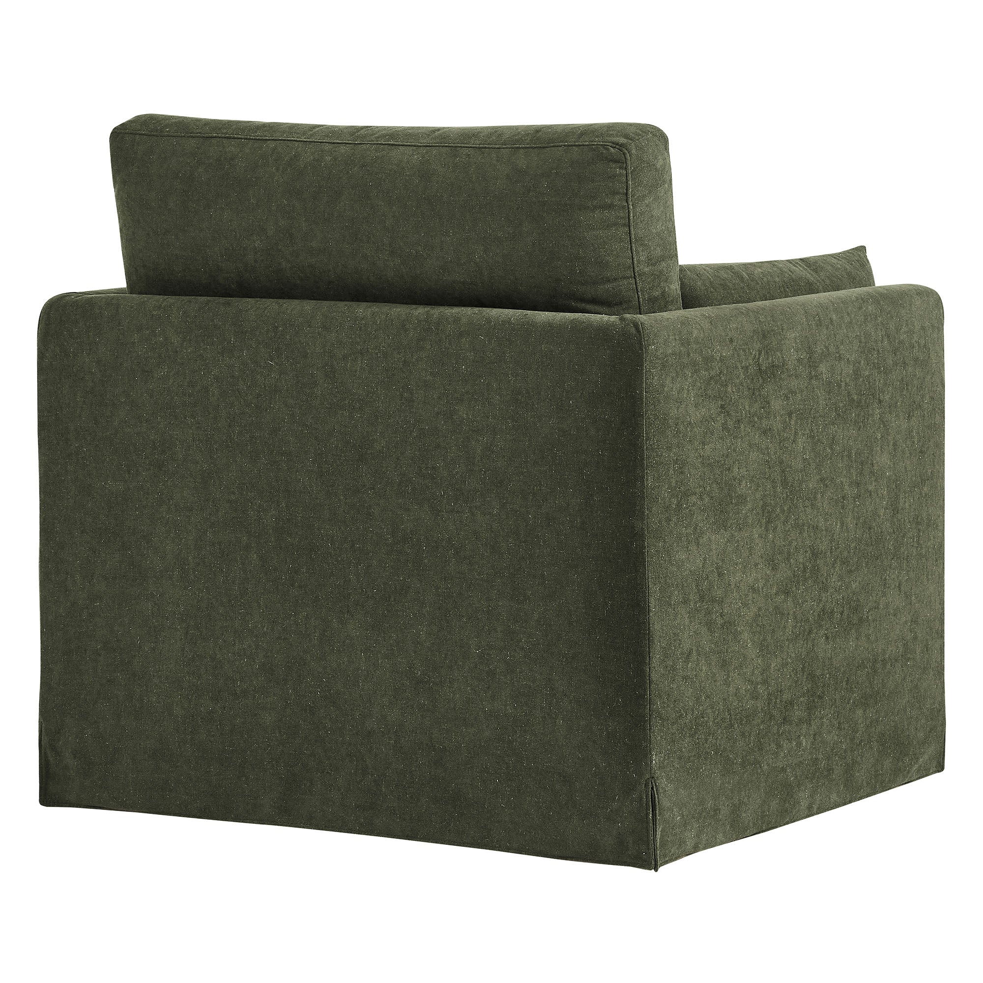 Wellfleet Slipcovered Linen-Blend Armchair - Sage