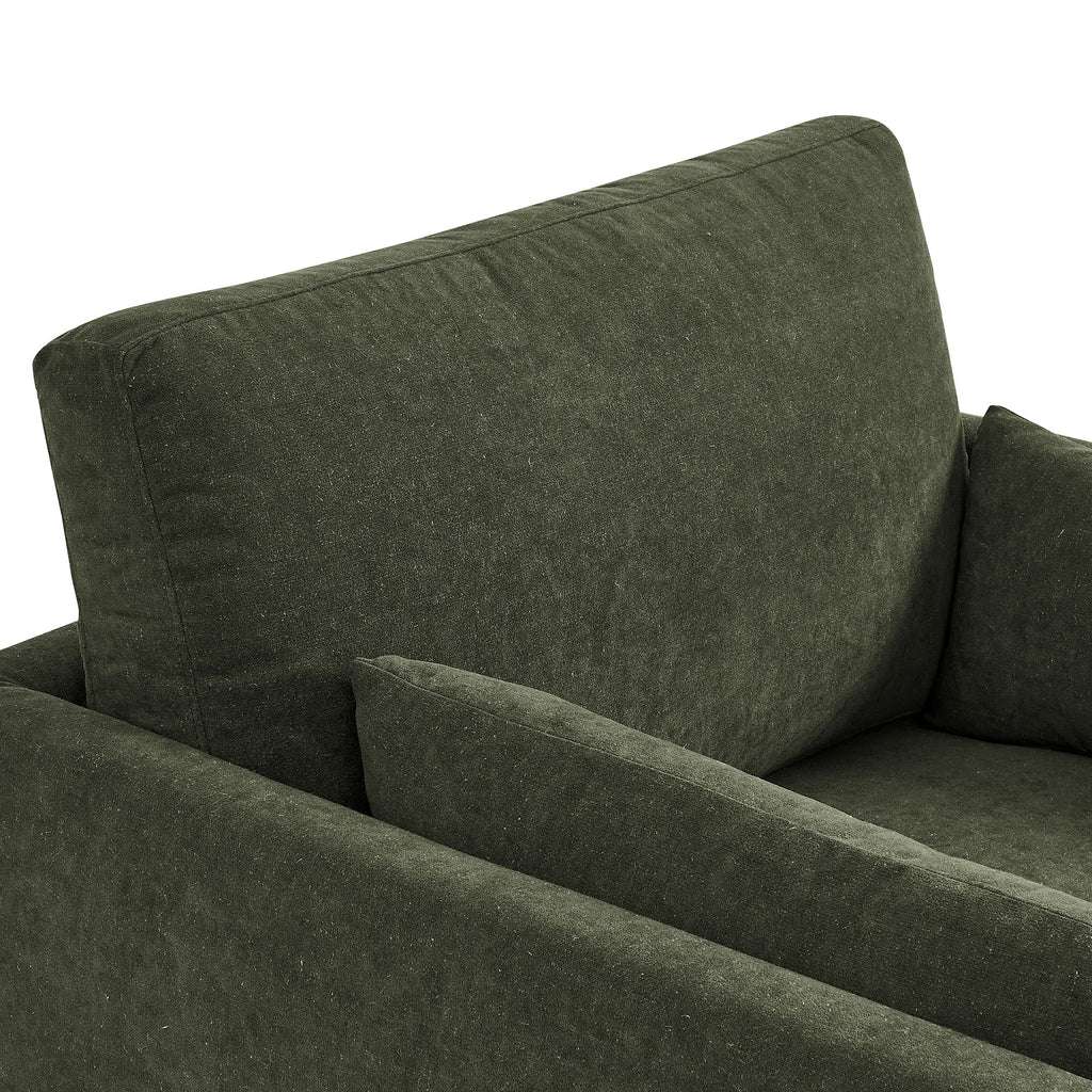 Wellfleet Slipcovered Linen-Blend Armchair - Sage