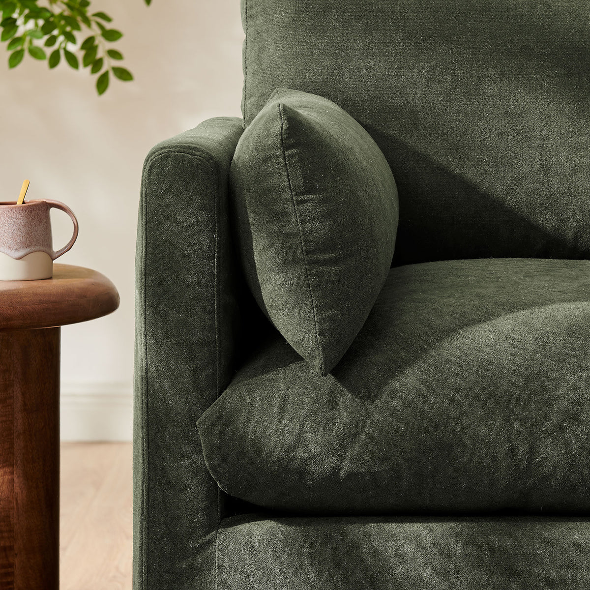 Wellfleet Slipcovered Linen-Blend Armchair - Sage
