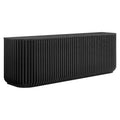 Fortitude 75" Curved Sideboard Storage Cabinet - Black