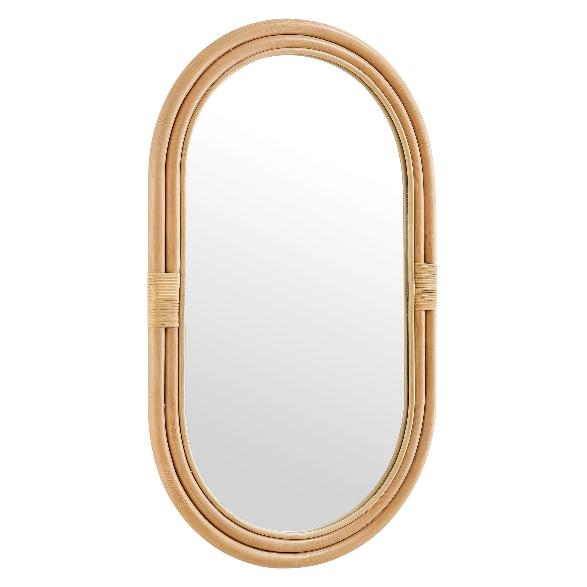 Corsica Oval Rattan Wall Mirror - Natural