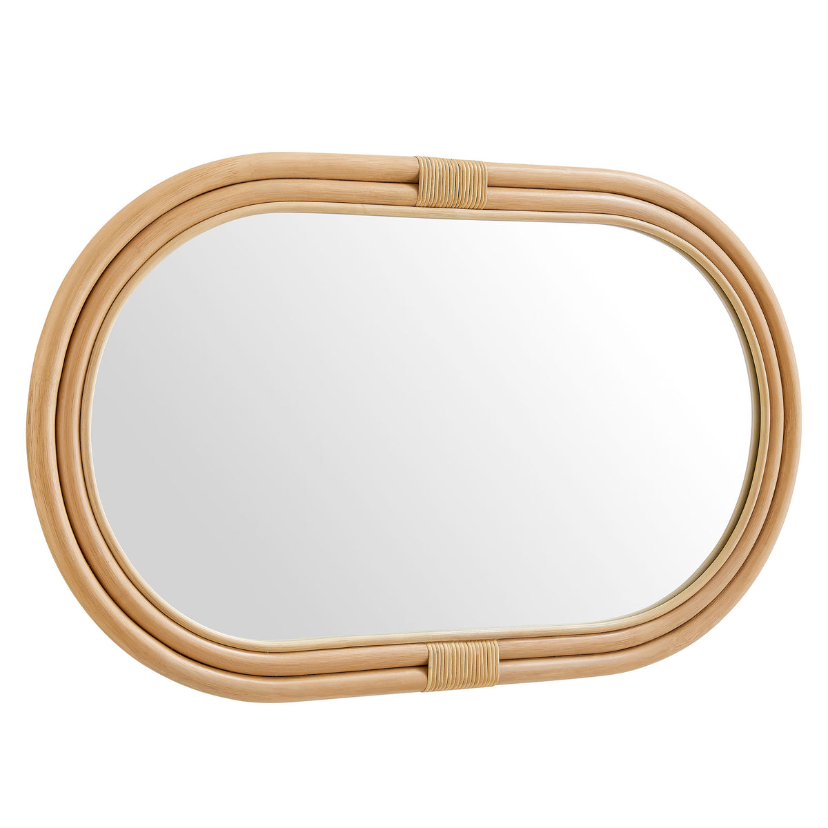 Corsica Oval Rattan Wall Mirror - Natural