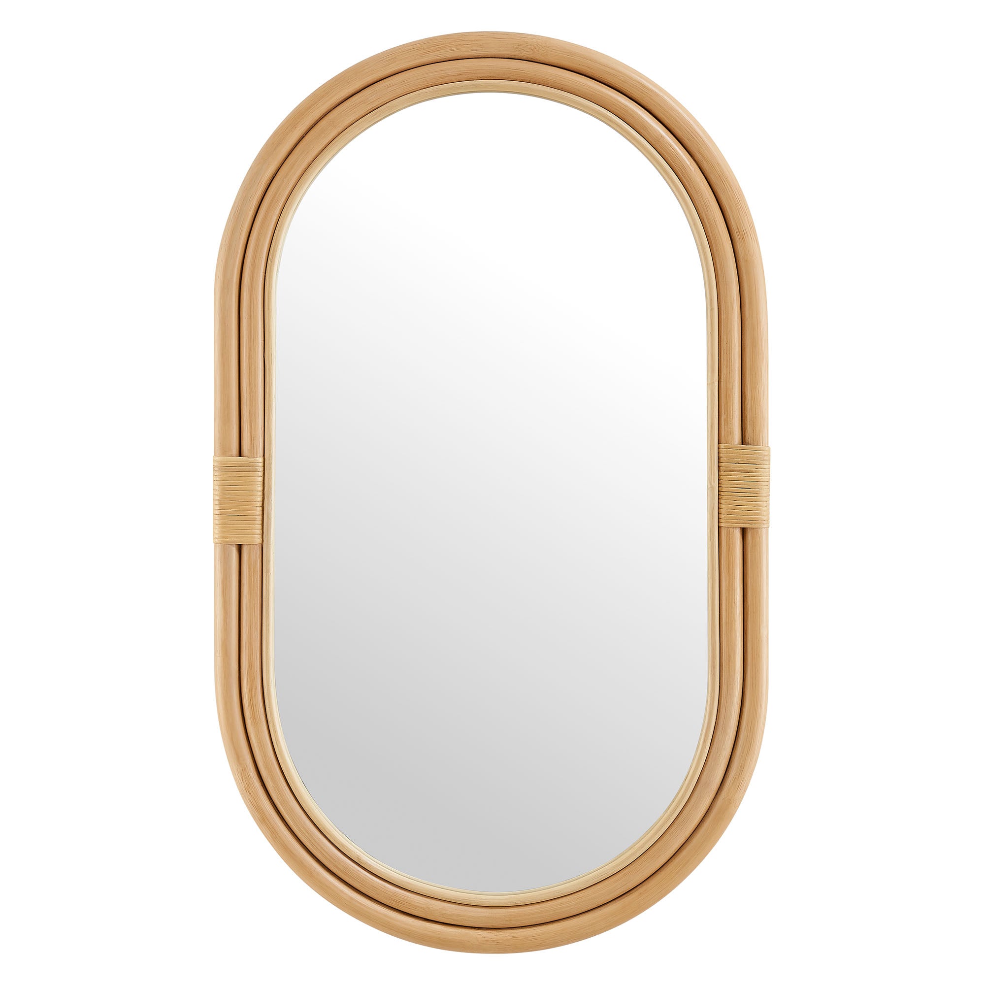 Corsica Oval Rattan Wall Mirror - Natural