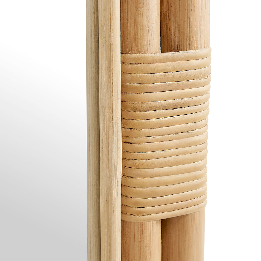 Corsica Oval Rattan Wall Mirror - Natural