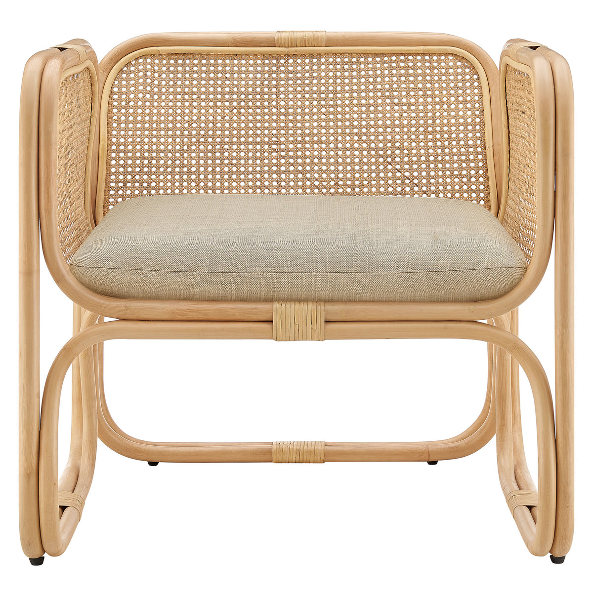 Ellis Natural Rattan Accent Armchair