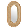 Sovana Oval Rattan Wall Mirror - Natural