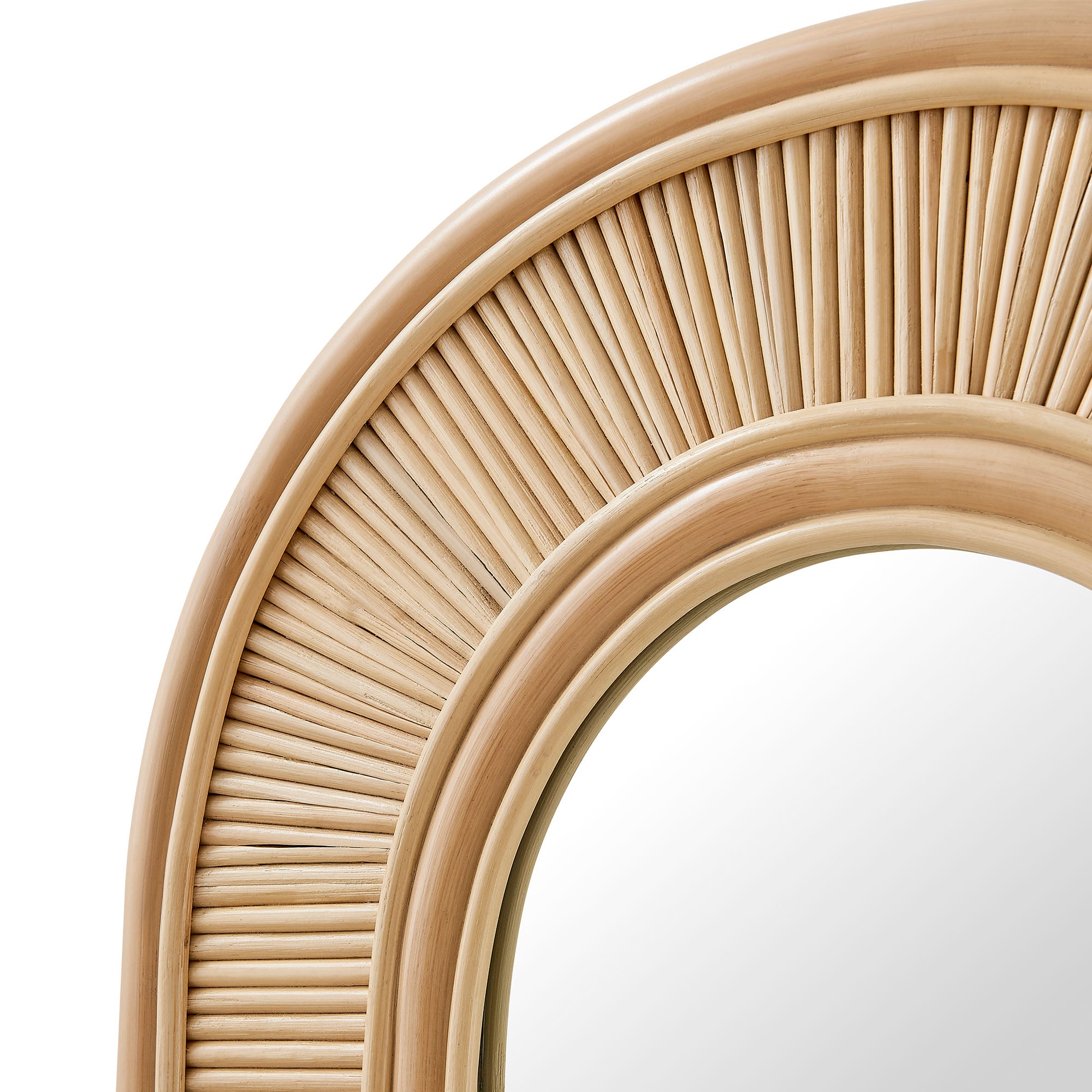 Sovana Oval Rattan Wall Mirror - Natural
