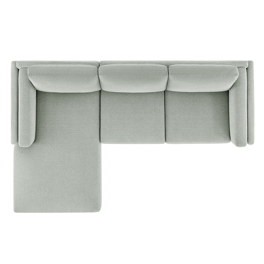 Roscoe Left-Facing Fabric Sectional Sofa with Chaise - Mist