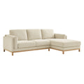 Roscoe Right-Facing Fabric Sectional Sofa with Chaise - Ivory