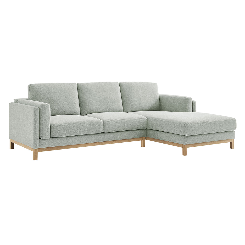 Roscoe Right-Facing Fabric Sectional Sofa with Chaise - Mist