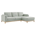 Roscoe Right-Facing Fabric Sectional Sofa with Chaise - Mist