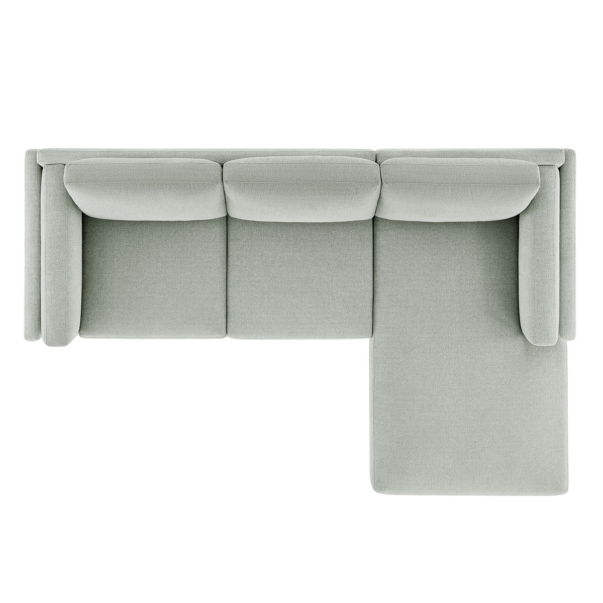 Roscoe Right-Facing Fabric Sectional Sofa with Chaise - Mist