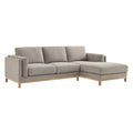 Roscoe Right-Facing Fabric Sectional Sofa with Chaise - Pewter