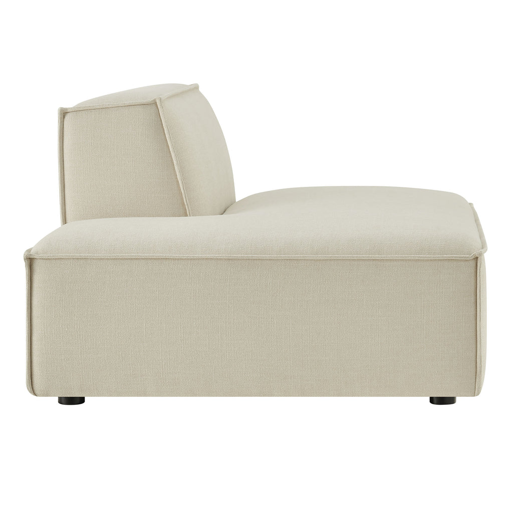 Restore Performance Fabric Upholstered Left-Facing Armless Modular Chaise - Ecru