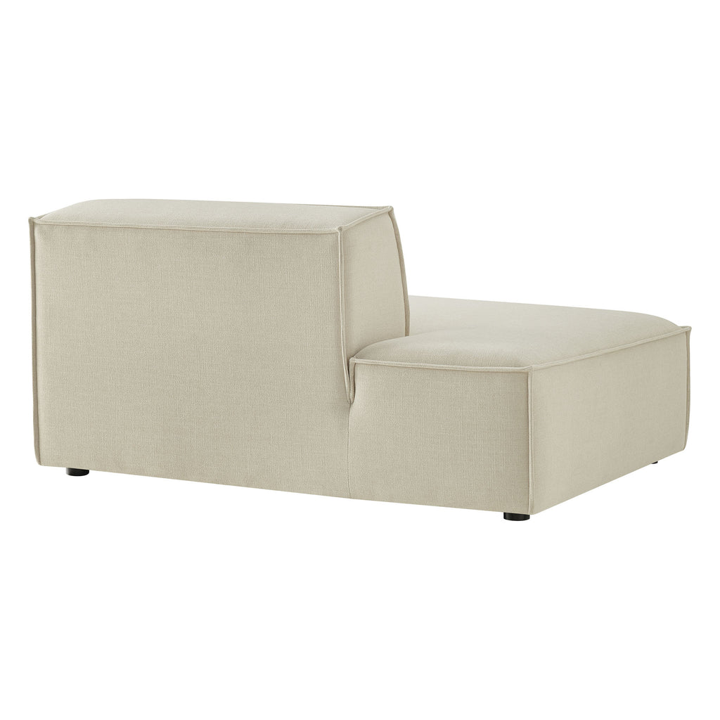 Restore Performance Fabric Upholstered Left-Facing Armless Modular Chaise - Ecru