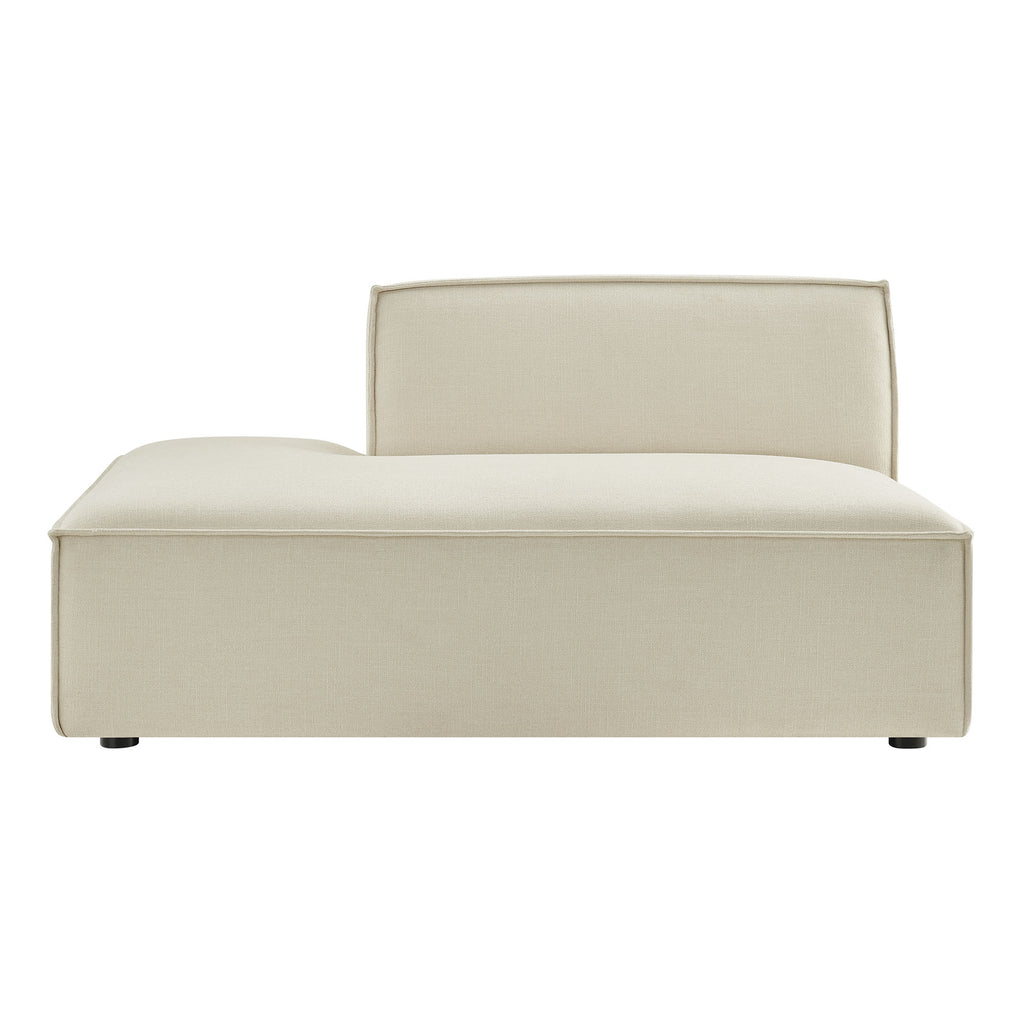 Restore Performance Fabric Upholstered Left-Facing Armless Modular Chaise - Ecru