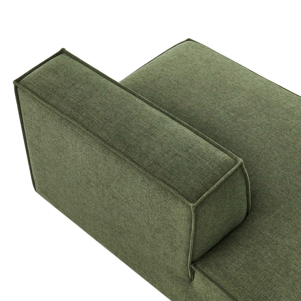 Restore Performance Fabric Upholstered Left-Facing Armless Modular Chaise - Foliage